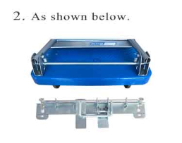 Uni-Silent trolley foot brake installation